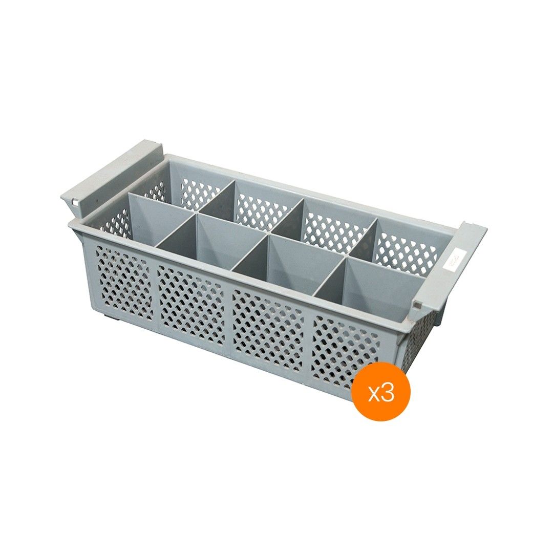 Lavadora de Vajillas Cesto Porta Cubiertos Doble - Pack x3
