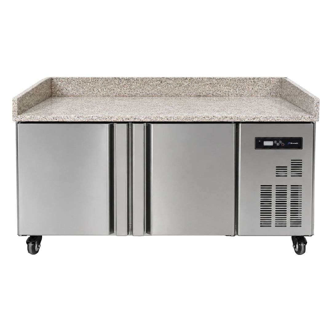 Mostrador Bajomesada Pizzero Refrigerado con Zócalo Brunetti MBRP2P1500E (EQUIPADO)